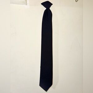 3IN Clip-On Poly/Wool Tie W/Button Holes